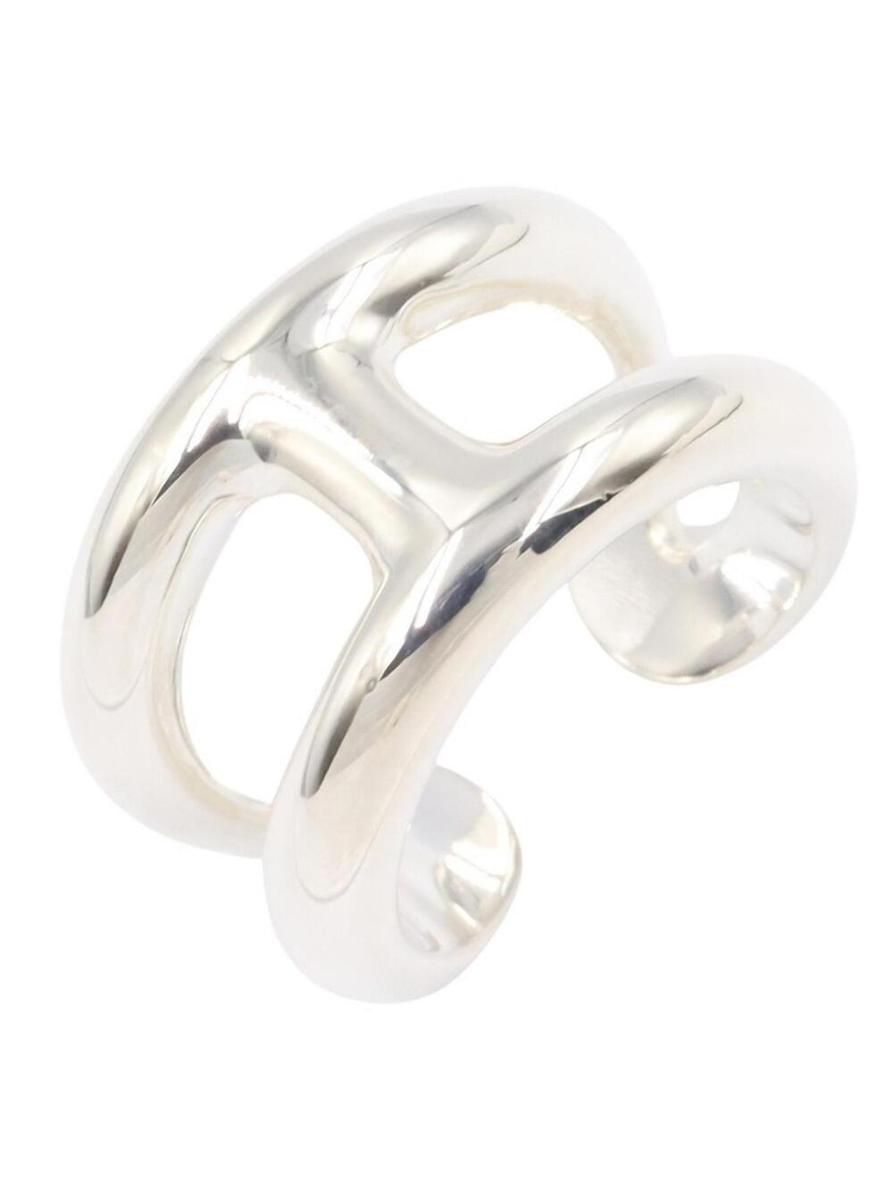 Hermes Osmose Ring Pm Silver Used Women #377032H10B